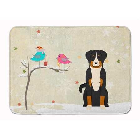 Carolines Treasures Christmas Appenzeller Sennenhund Machine Washable Memory Foam Mat BB2515RUG